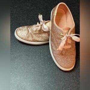 Kate Spade Rose Gold Glitter Sneakers